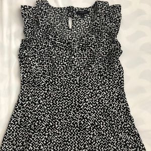 Black and white blouse